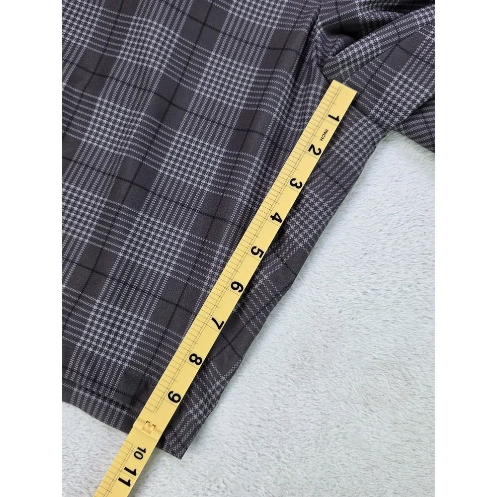 Pebble Beach Golf Shorts Mens 38 Gray Plaid Performance Stretch Casual...